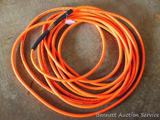 PremAire II 300 psi non conductive 3/8" air hose with reinforced ends, made in USA. Approx. 50'.