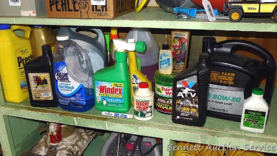 Assortment of car care fluids and pastes. Some partial, some full. No shipping.