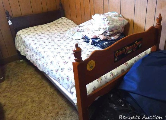 Nice twin bed with older mattress would be good in a cabin maybe a kids room.