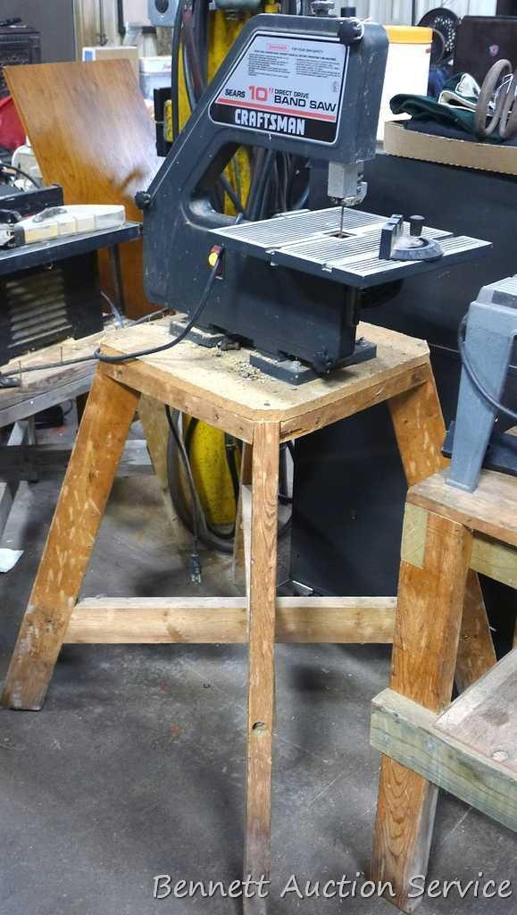 Sears Craftsman 10 Direct Drive Band Saw Mounted On Wooden