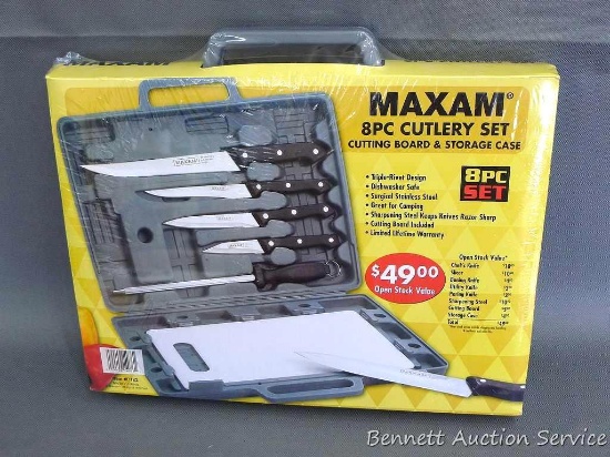 NIB Maxam 8 pc. cutlery set donated by Tomahawk Furniture Co.