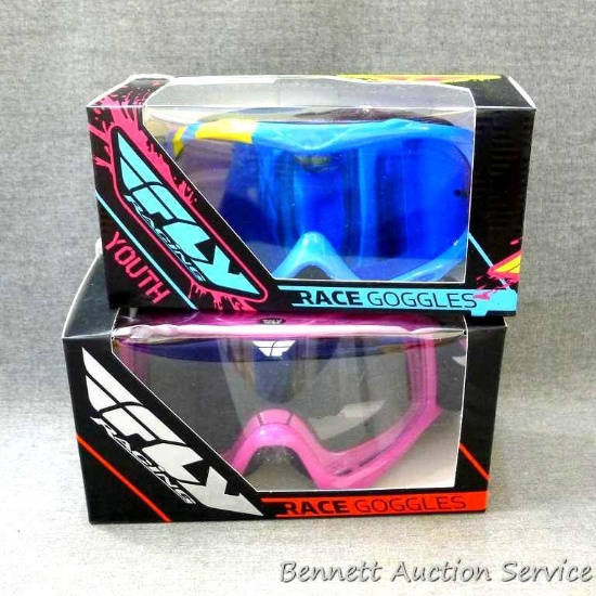 2 Fly Racing goggles sizes Youth and Adult donated by Gleason Sports.