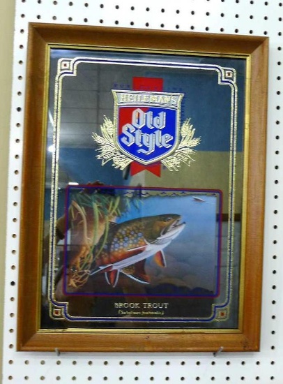 1992 Heileman's Old Style "Brook Trout", First in the Wildlife Series, is 20" x 15" and was donated