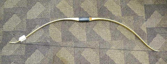 Ben Pearson Super-Jet fiberglass recurve bow Cat. No. 335 is approx. 56" long when strung, has a