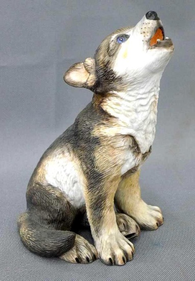 1992 Lenox Gray Wolf Pup figurine stands 7" tall comes with pamphlet and COA.