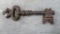 Antique cast iron key is an impressive 5-1/4