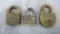 Vintage brass padlocks incl. Climax, Simmons and Slaymaker.