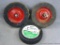 Pair of hard rubber wheels, 8