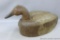 Seller states LL Bean Canvas Back Magnum wooden duck decoy with glass eyes. Approx. 16