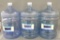 Three plastic 5 gallon water jugs could be used with water dispenser in lot # 829.