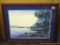 Hudson View Maria's Beach framed print signed by Bozerth, approx. 25-1/2