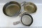 3 SK Lodge cast iron skillets are marked '3, '5', and '8'; and have been cleaned and seasoned with