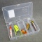 5 fishing lures in an approximately 6-1/2