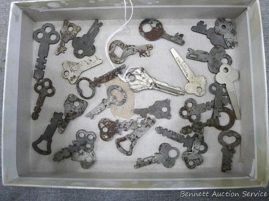 Assorted flat steel keys up to 2-1/4"