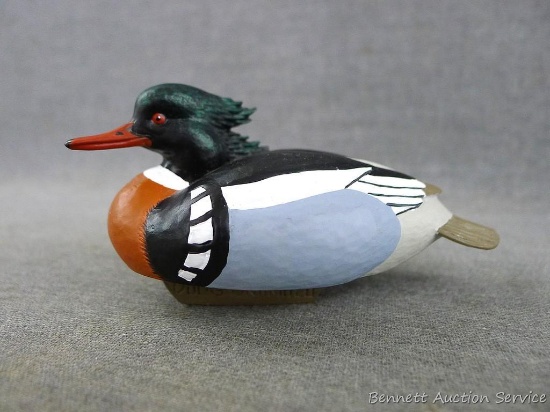 2015 Ducks Unlimited Jett Brunet miniature decoy, approx. 4" long.
