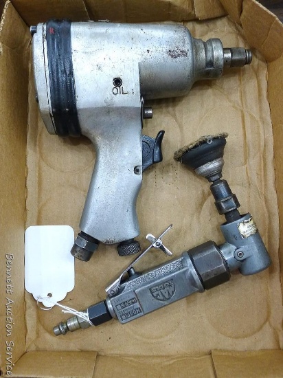 Campbell & Hausfeld 1/2" impact wrench, untested; Mac Tool air angle grinder.
