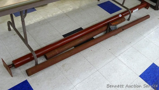 3" x 11 gauge adjustable support post, can adjust 7' 9" to 8' 1". Allowable load is 13400 lbs.