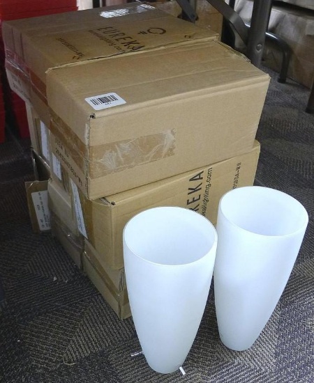 Nine Eureka light shades, 11-1/2" x 5", NIB.