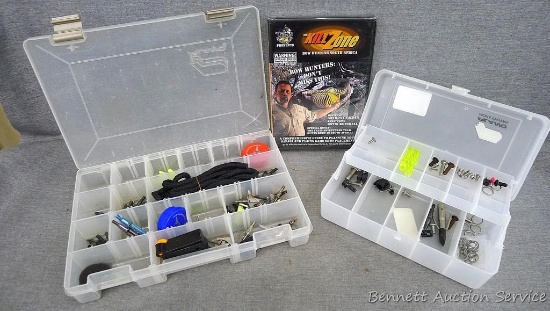 Two Plano organizers with broadheads, field points and more; Kill Zone DVD, NIP.