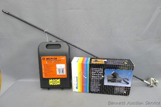 General Electric Help! CB model no. 3-5920 two way citizens band radio and a Midland combination 40