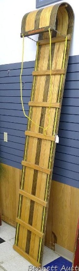Adirondack wooden toboggan would fit a lot of people! Measures 8'x 1-1/2'. Appears in very good