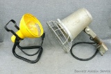 Circle-D mogul base industrial light fixture was set up for temporary jobsite lighting, smaller work