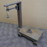Fairbanks platform scale is all-metal construction, is rated to 1,000 lbs., stands 44