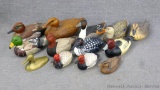 Nice assortment of miniature decoys, largest one is approx. 5-1/2
