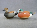 2008 & 2013 Ducks Unlimited Jett Brunet miniature decoys, approx. 3-1/2