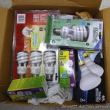 Assortment energy saver light bulbs incl. 100 watt, 13 watt and more.
