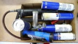 Assortment of grease guns with cartridges. No shipping.