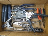 Assortment of pliers incl. needle nose, electrical and more. Also includes wire strippers and