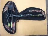 Barrett crossbow includes scope, padded Allen case, quiver and four Easton bolts.
