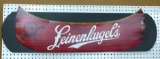 Cardboard Leinenkugel's sign mounted on wood. Approx. 11