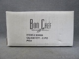 Six Bon Chef small serving side pans, NIB. Measures 4-3/4