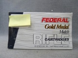 Four boxes of Federal Gold Medal Match rifle cartridges. 308 Win. Match 168 grain. Each box has 20