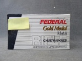 Three boxes of Federal Gold Medal Match rifle cartridges. 308 Win. Match 168 grain. Each box has 20