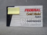 Full box Federal Gold Medal .308 rifle cartridges. .308 Win. 168 grain.