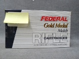 Federal Gold Medal Match rifle cartridges. 308 Win. Match 168 grain. 20 cartridges.