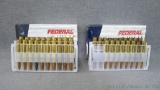 One full and one partial box of Federal Gold Medal Match rifle cartridges. 308 Win. Match 168 grain.