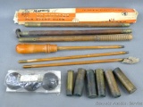 Antique brass shot shells, incl. 12 gauge Winchester, 12 gauge UMC Co, and 28 gauge WRA Co. Rival -