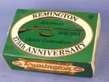 Remington 175th Anniversary collector tin with 325 high velocity 22 long rifle cartridges. NIB.