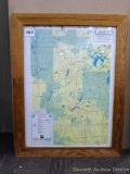 Framed Price County and sections of Ashland, Iron and Sawyer from Birchland Reality. Approx. 21-1/2