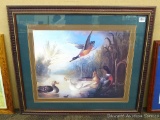Waterfowl in a Landscape framed print by Cardock, approx. 42