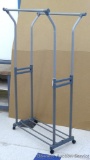 Sturdy adjustable rolling clothing rack is 36