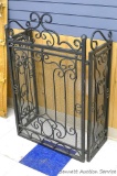 Wrought iron fireplace screen is 48