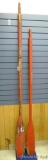 Two vintage wooden oars would make great decorations. Tallest measures 6'.