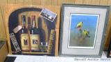 Pretty Goldfinch print is signed by O. J.Gromme and nicely matted in a 17-1/2