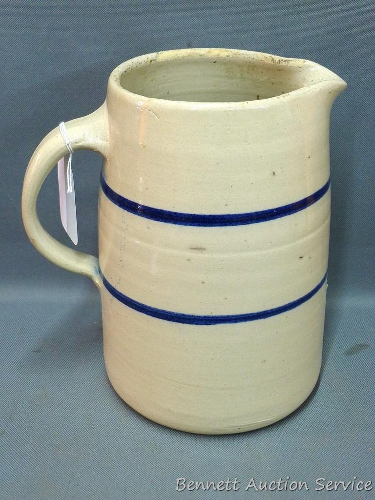 Nice stoneware pitcher by Paul Storie Pottery Co. of Marshall, Texas.  Stands 9" high, a few minor | Art, Antiques & Collectibles Glass & Pottery  Pottery | Online Auctions | Proxibid
