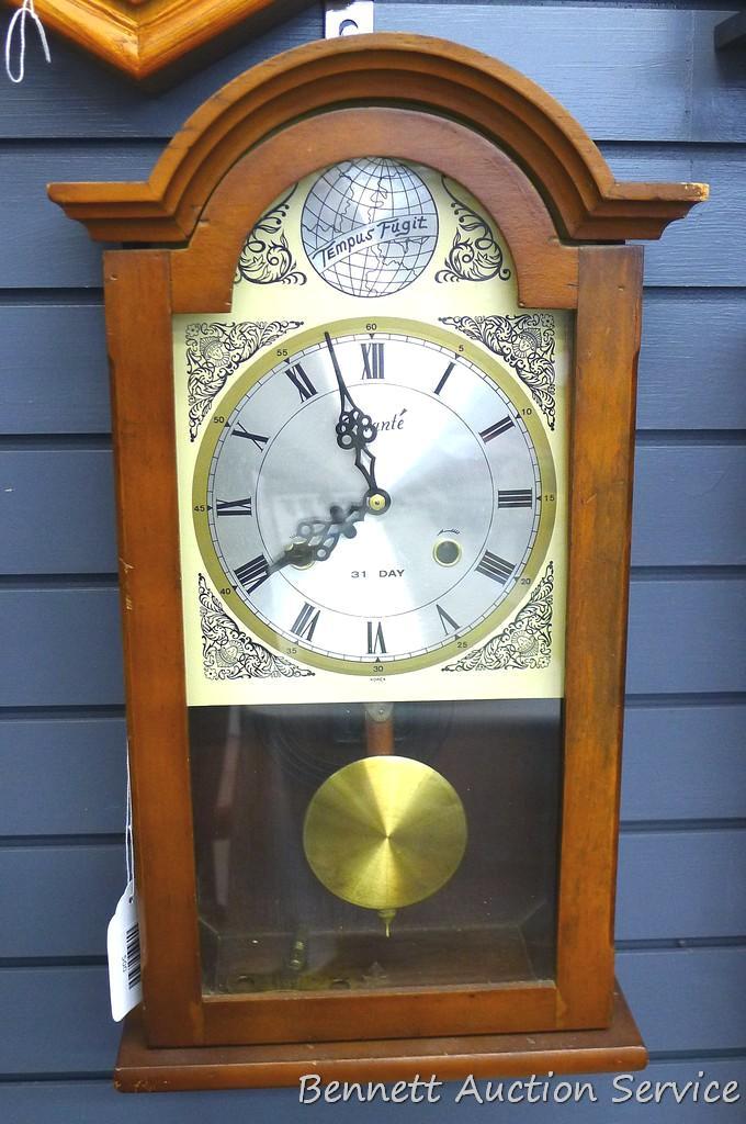 Tempus Fugit Avant'e 31 day wall clock runs and | Proxibid
